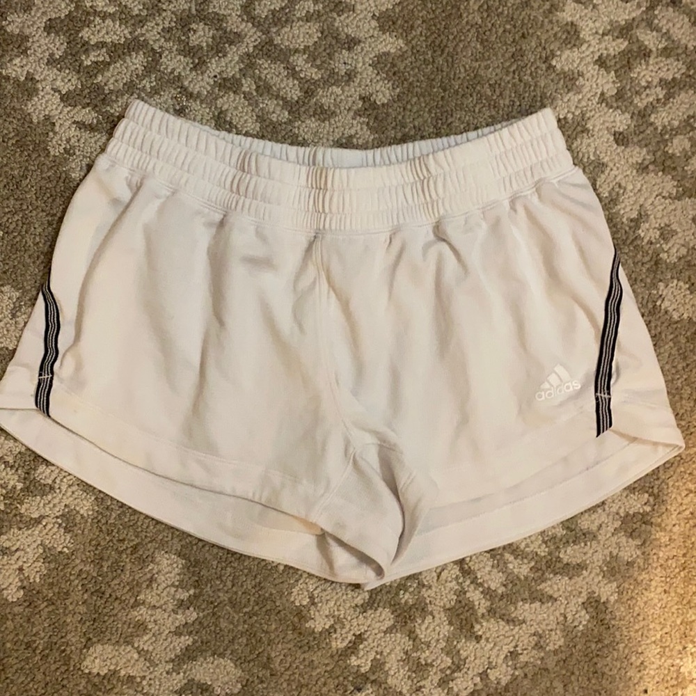 White Adidas shorts